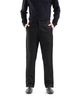 Men's Black Casual Regular Fit Solid Trouser