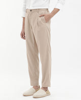 Men's Beige Casual Regular Fit Solid Trouser
