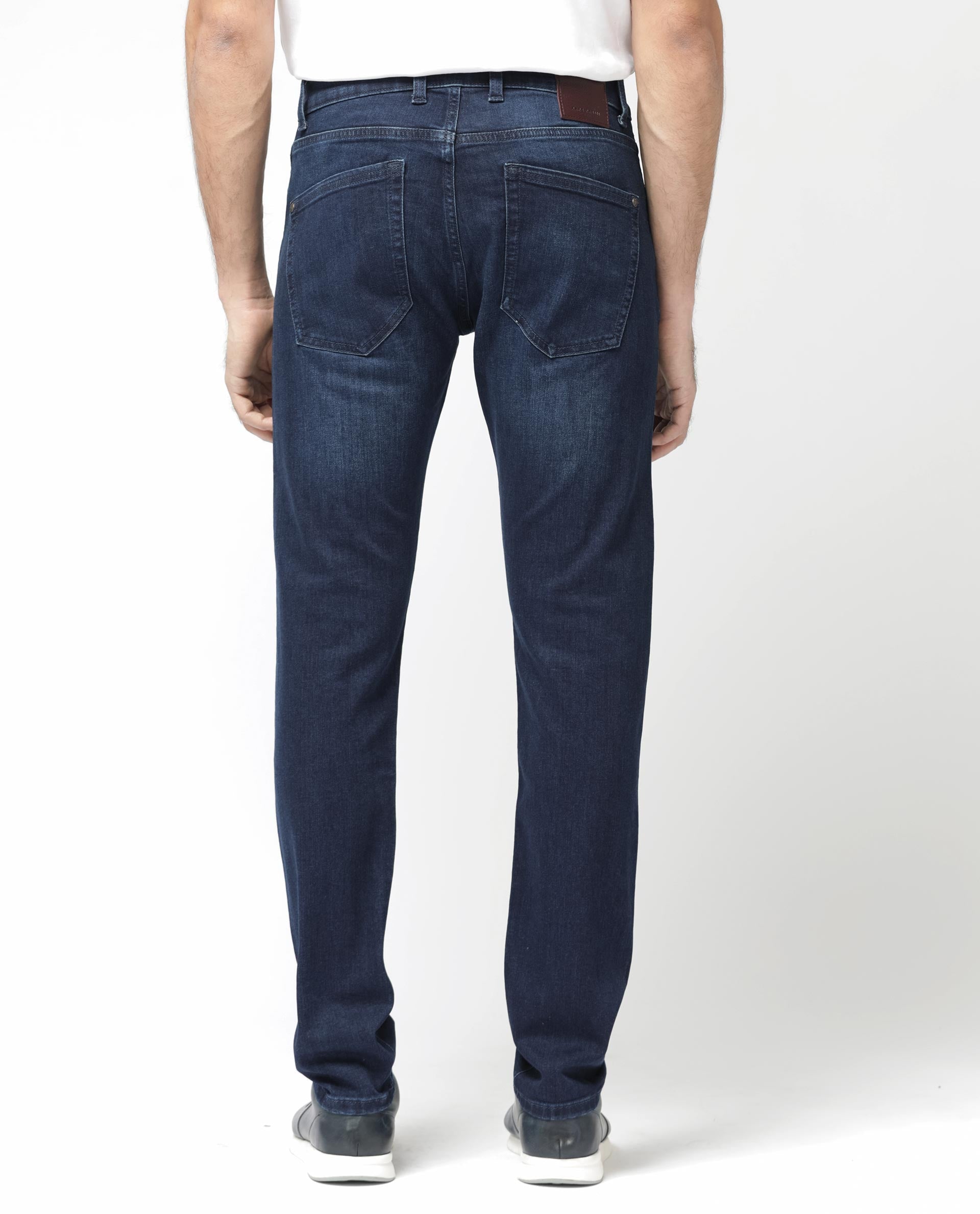 Men's Blue Casual Regular Fit Solid Jeans