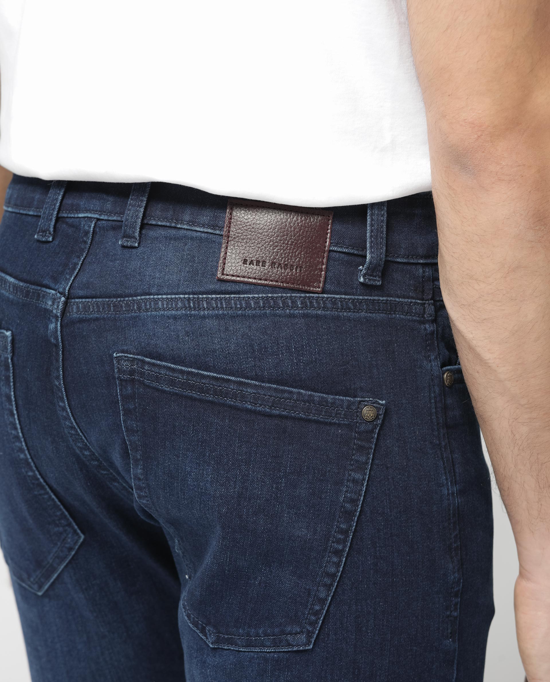 Men's Blue Casual Regular Fit Solid Jeans
