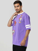 Men's Oversized Tom & Jerry Printed Round Neck Tshirt