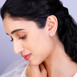 Women's Anushka Sharma Silver Zircon Shining Star Studs