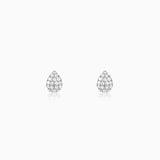 Women's Silver Graceful Pear Earrings