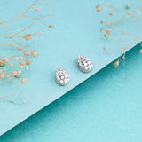 Women's Silver Graceful Pear Earrings