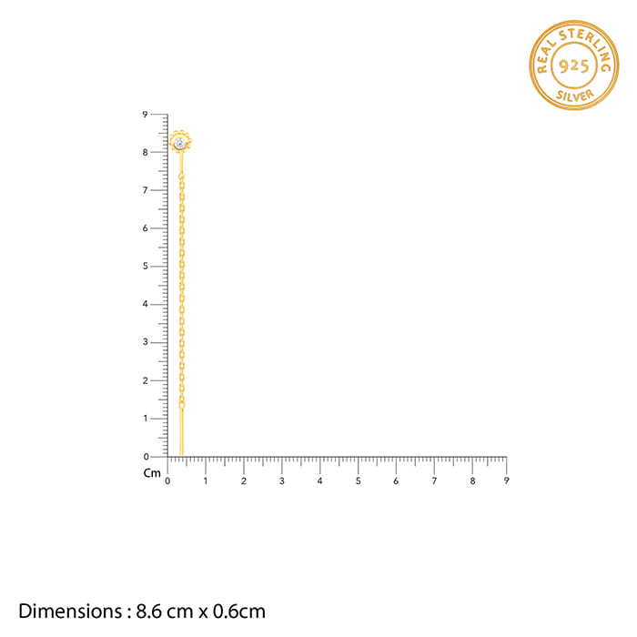 Women's Golden Bling Sui Dhaga Earrings