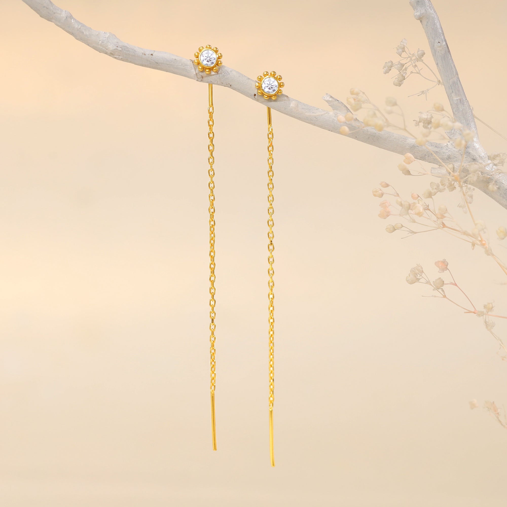 Women's Golden Bling Sui Dhaga Earrings