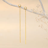 Women's Golden Bling Sui Dhaga Earrings