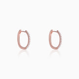 Women's Rose Gold Shining Hoop Earrings