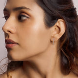 Women's Rose Gold Shining Hoop Earrings