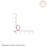 Women's Rose Gold Shining Hoop Earrings