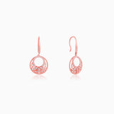 Women's Rose Gold Crescent Affair Earrings