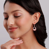Women's Rose Gold Crescent Affair Earrings