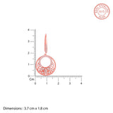 Women's Rose Gold Crescent Affair Earrings