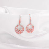 Women's Rose Gold Crescent Affair Earrings