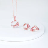 Women's Anushka Sharma Rose Gold Drop Wreath Pendant Set