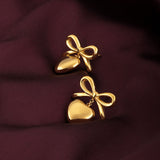 Women's Gold Plated Wrapped With Love Earrings Waterproof & Anti-Tarnish