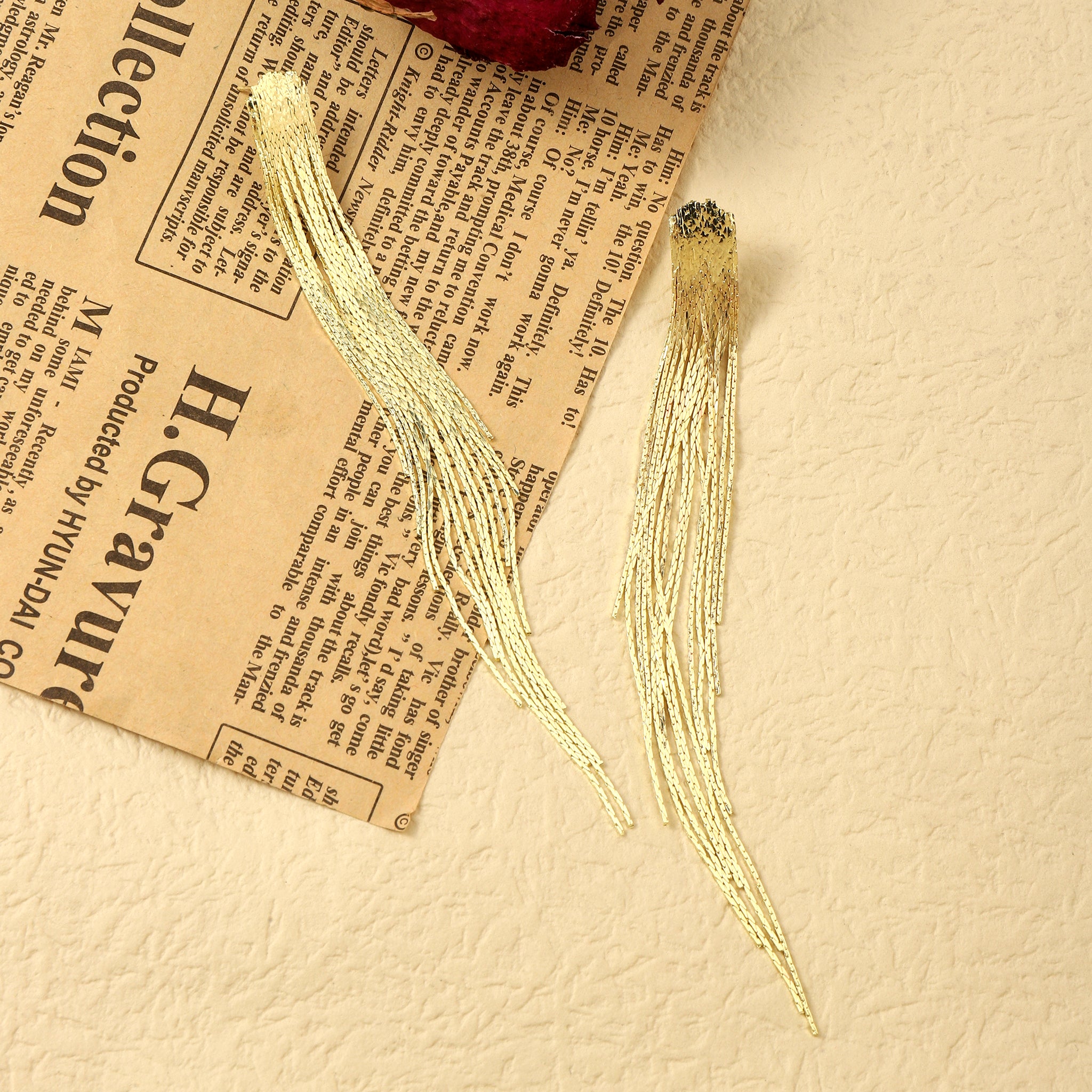 Women's Gold Tassel Temptation Earring