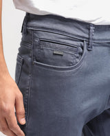 Men's Grey Casual Slim Fit Solid Jeans