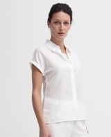 Women's White Casual Half Sleeves Top