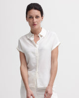 Women's White Casual Half Sleeves Top
