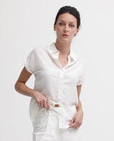 Women's White Casual Half Sleeves Top