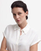 Women's White Casual Half Sleeves Top
