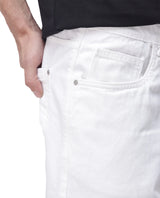Men's White Casual Baggy Fit Solid Jeans