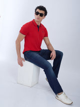 Mens Blue Casual Straight Fit Jeans