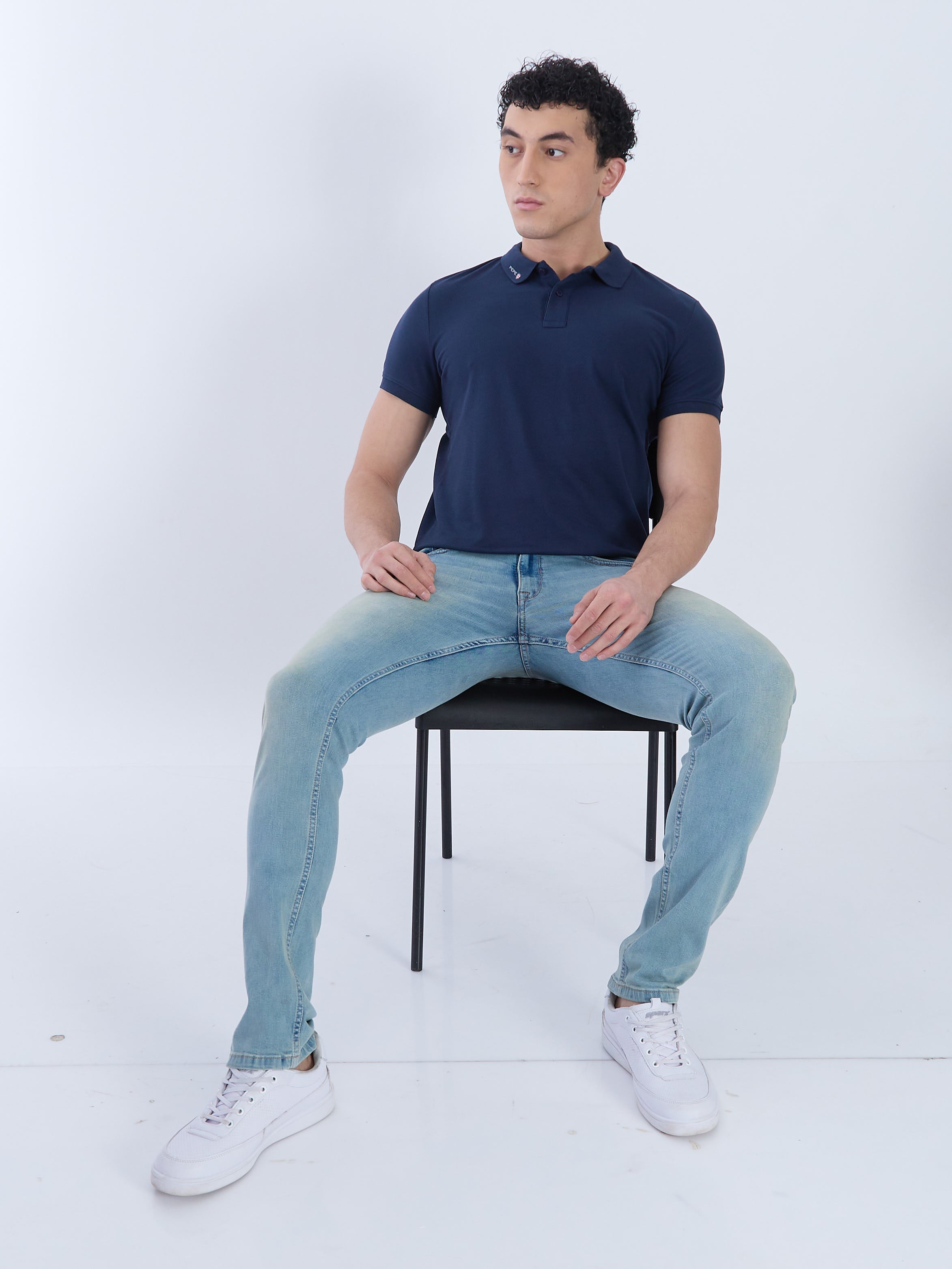Mens Blue Casual Slim Fit Jeans