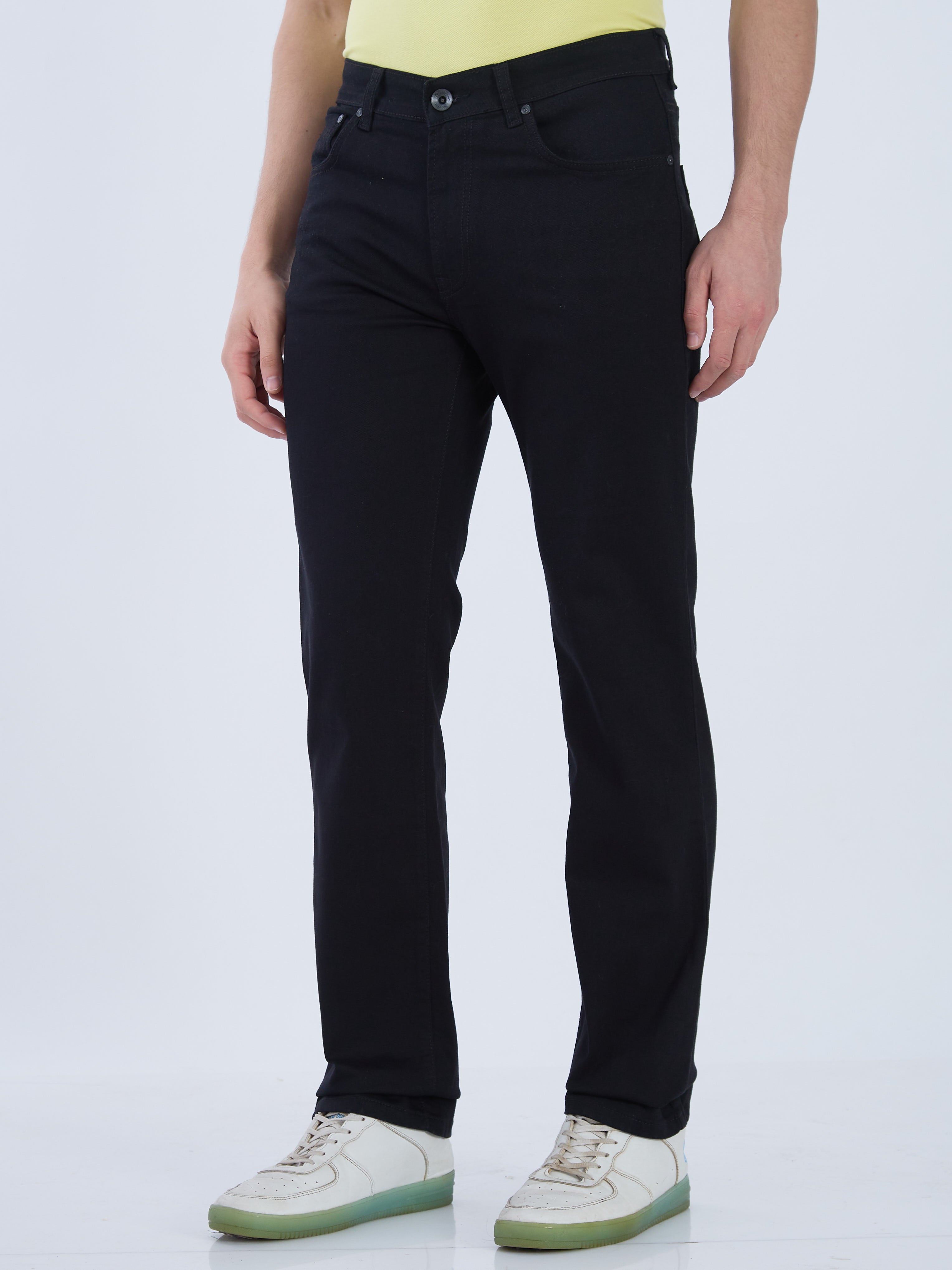 Mens Black Casual Slim Fit Jeans