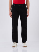 Mens Black Casual Straight Fit Jeans