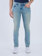 Mens Blue Casual Slim Fit Jeans