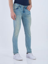 Mens Blue Casual Slim Fit Jeans