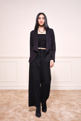 Women's Black Casual Solid Full Sleeves Jackets