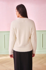 Women's White Solid Nylon Regular Length Knited Top