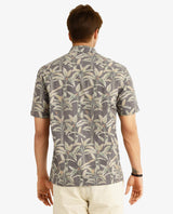 Men's Brown Casual Regular Fit Printed Half Sleeves Shirt