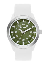 Men's Army Green Casual Analogue Watch-FC05GR