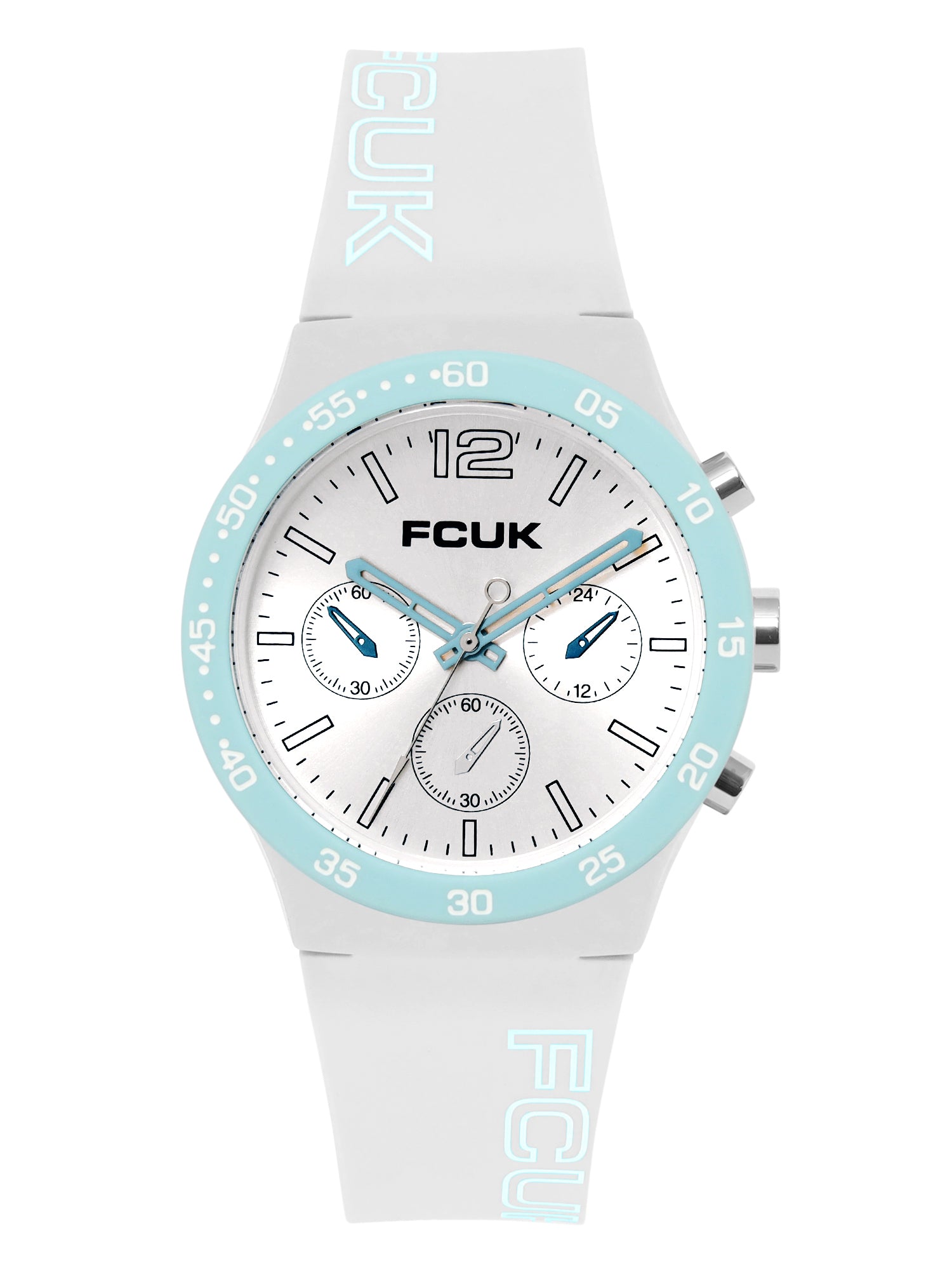 Men's White Casual Round Analogue Watch-FC191W