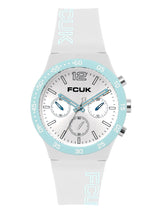 Men's White Casual Round Analogue Watch-FC191W