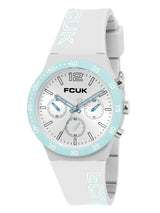 Men's White Casual Round Analogue Watch-FC191W
