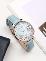 Women's Blue Casual Round Analogue Watch-FC21LU