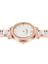 Women's White Metal Round Analogue Watch