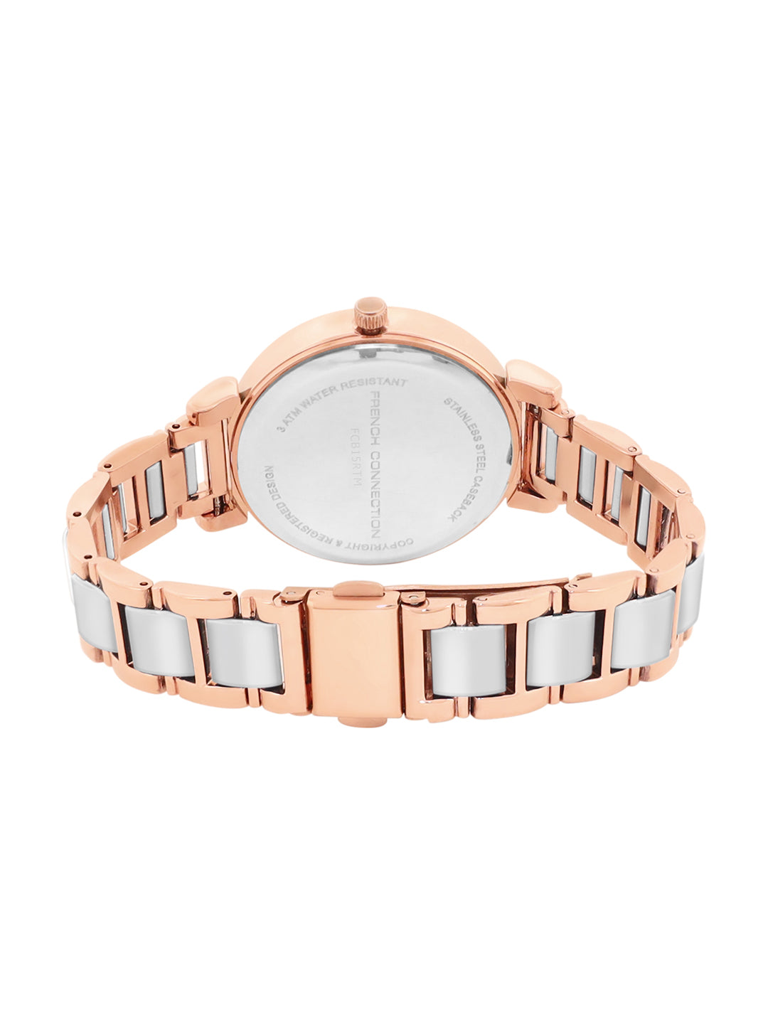 Women's White Metal Round Analogue Watch