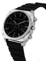 Men's Black Casual Round Analogue Watch-FCB3B-S