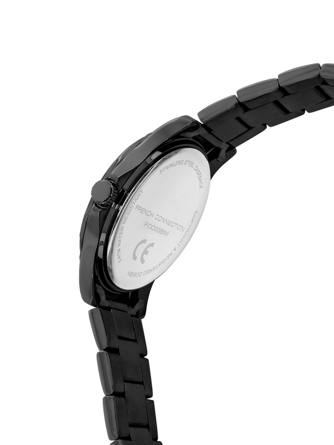 Men's Black Casual Round Analogue Watch-FCC03BM