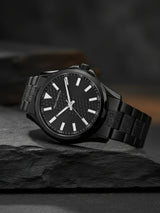 Men's Black Casual Round Analogue Watch-FCC03BM