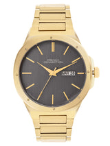 Men's Gold Casual Round Analogue Watch-FCH04GM