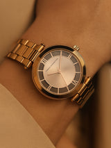 Women's Rose Gold Casual Round Analogue Watch-FCL0001A