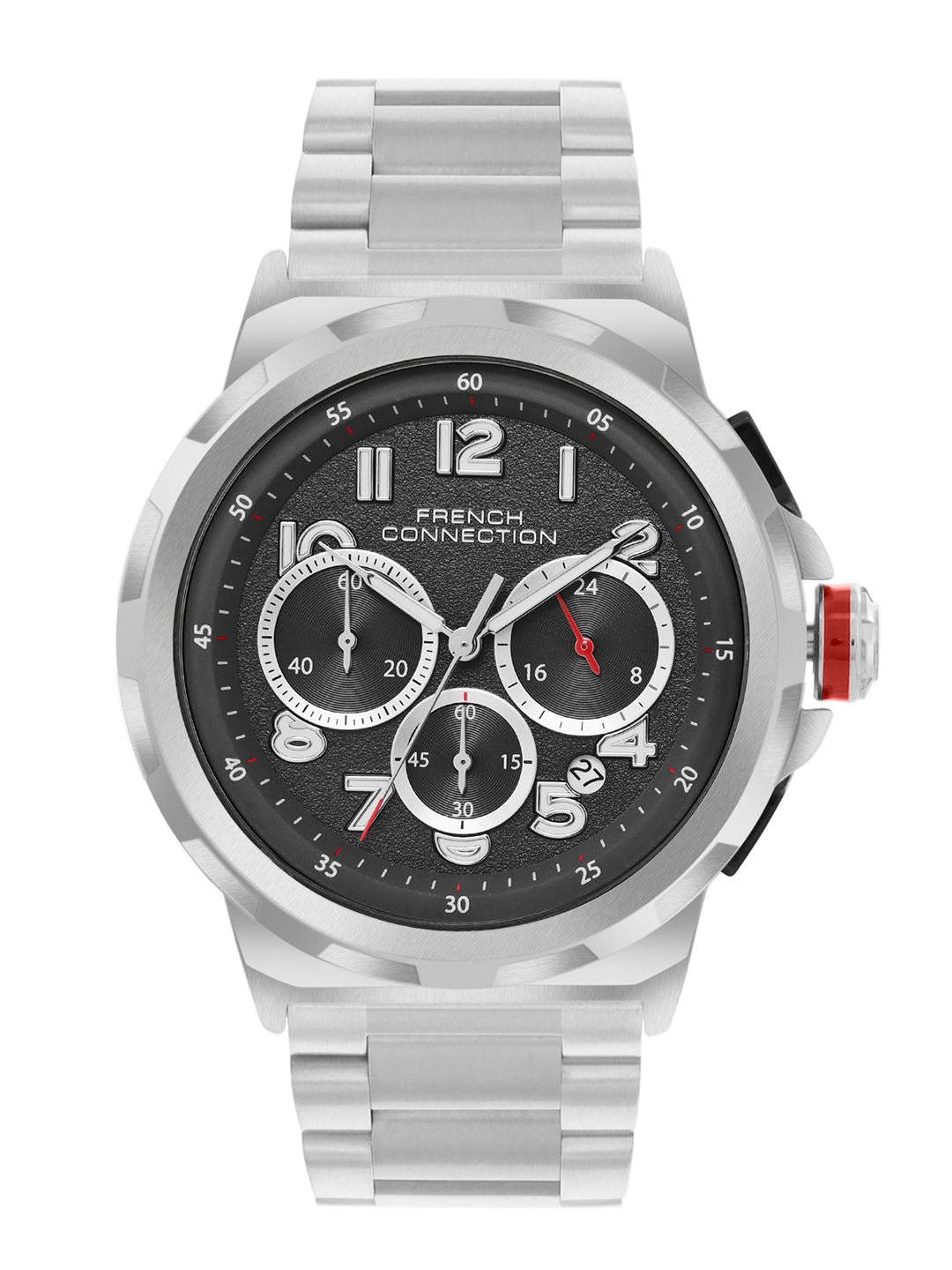 Men's Silver Casual Round Analogue Watch-FCM04BSM