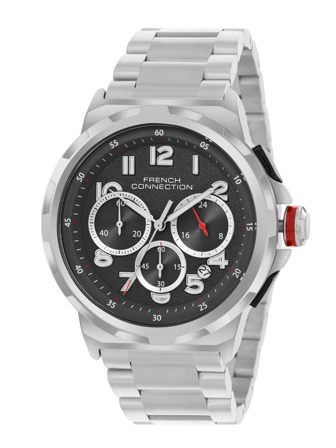 Men's Silver Casual Round Analogue Watch-FCM04BSM